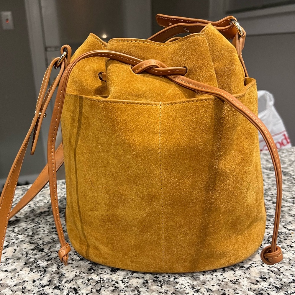 COPY - Excellent Condition Sezane Farrow Bucket Bag in Suede
